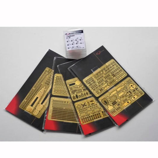 FLYHAWK 1/700 WWII German Destroyer Z-28 Model Kit Photoetch Set Etched Parts, 7 Pieces, for Trumpeter 05790