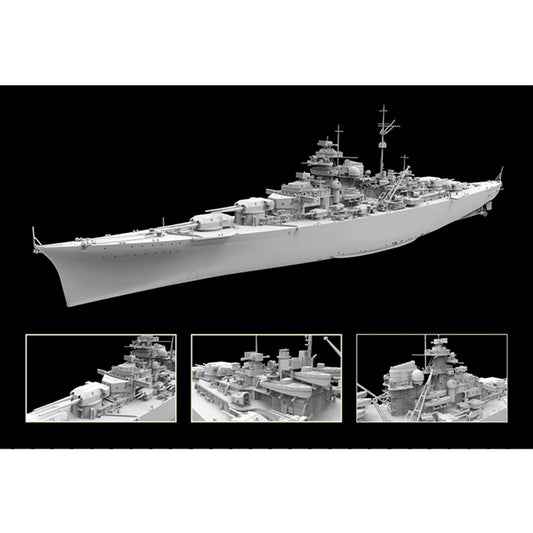 FLYHAWK FH1132S 1/700 German Navy Battleship Bismarck 1941 Deluxe Edition Plastic Model