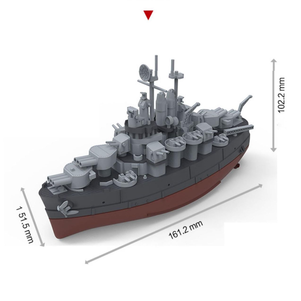 花田制造 Meng WB-007 Warship Builder Cleveland Battleship Plastic Model Kit