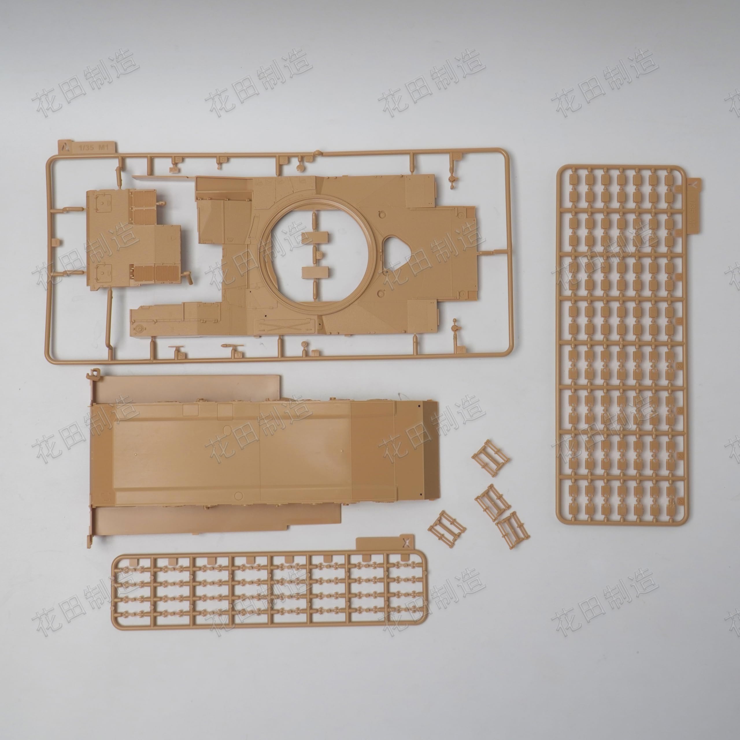 花田制造 RFM RM-5007 M1A1/A2 Abrams Main Battle Tank 2 in 1 Military Vehicle Model kit，with Full Interior，1/35 SACAL