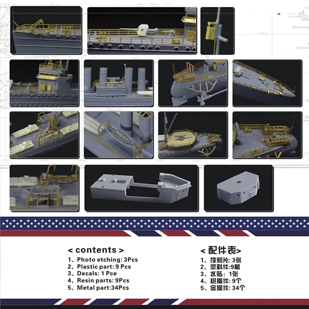 FLYHAWK Flyhawk Model FH1106S 1/700 Wicks Class Destroyer USS Ward DD-139 1941 Deluxe Edition Etched Part