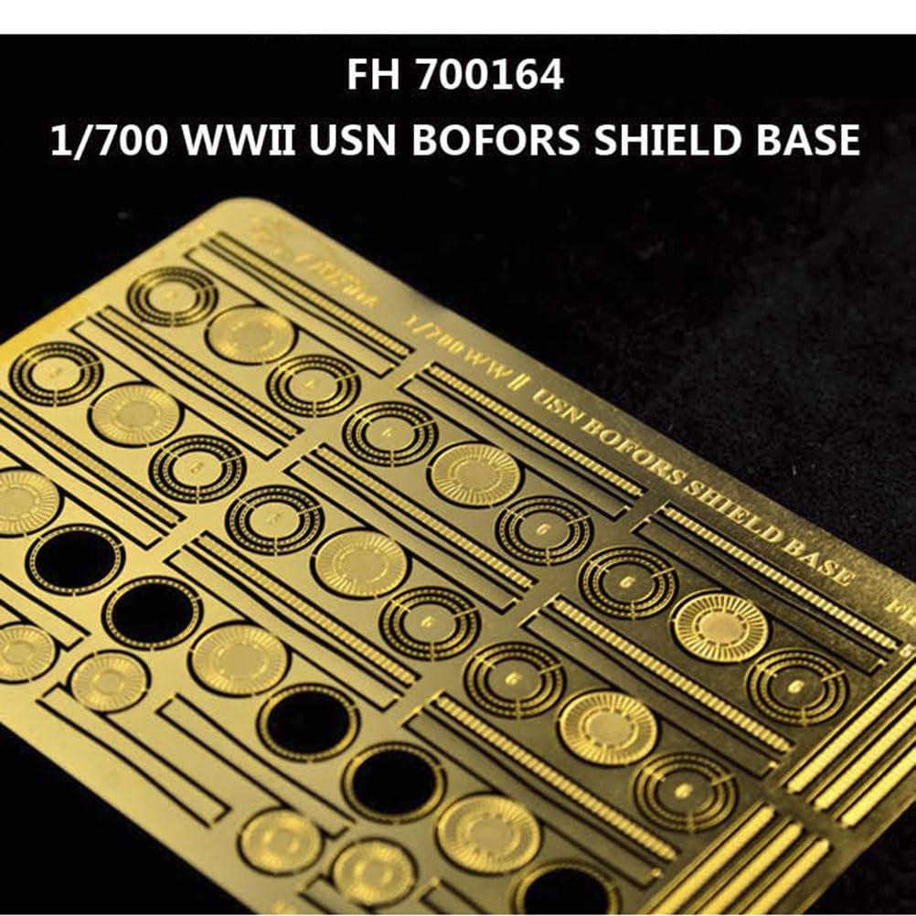 花田制造 FLYHAWK FH700164 for 1/700 WW2 USN BOFORS Shield Base Photoetch Enhancement Parts Photoetch Set Etched Parts