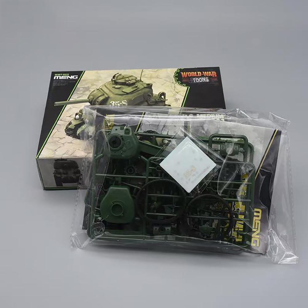 花田制造 Meng WWT-002 U.S Medium Tank M4A1 Sherman World-War Toons Model kit