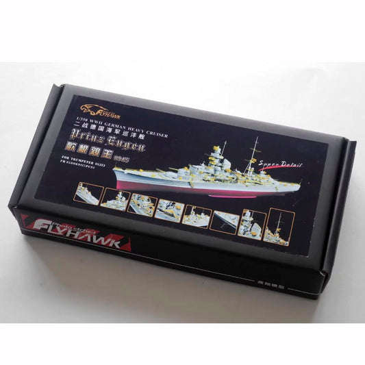 FLYHAWK FH350069 1/350 WWII German Heavy Cruiser Model Kit for Trumpeter 05313, 17 Pieces, Photo Etched
