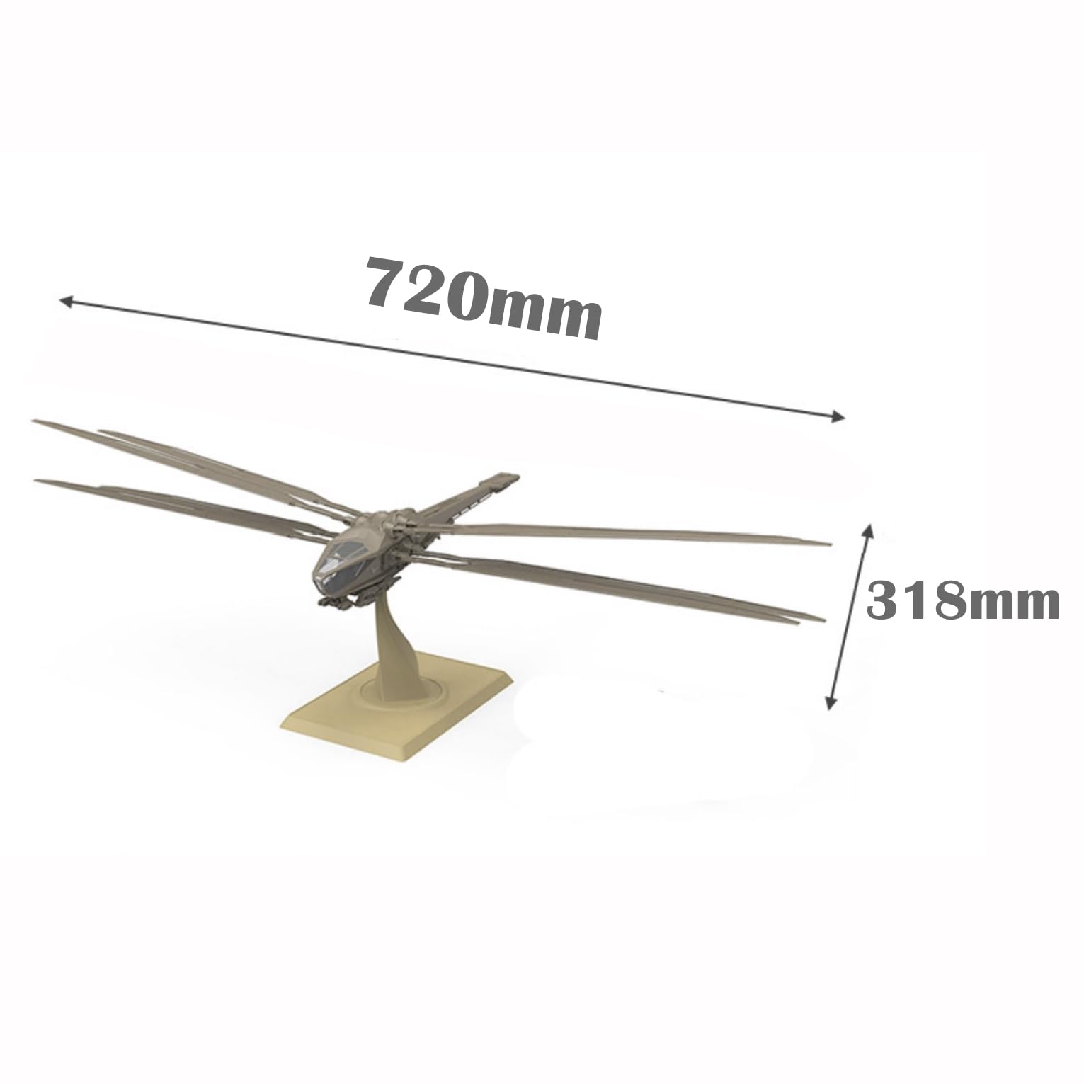 Meng DS-007 Atreides Ornithopter Model Kit, 1/72 Scale, Dune Series