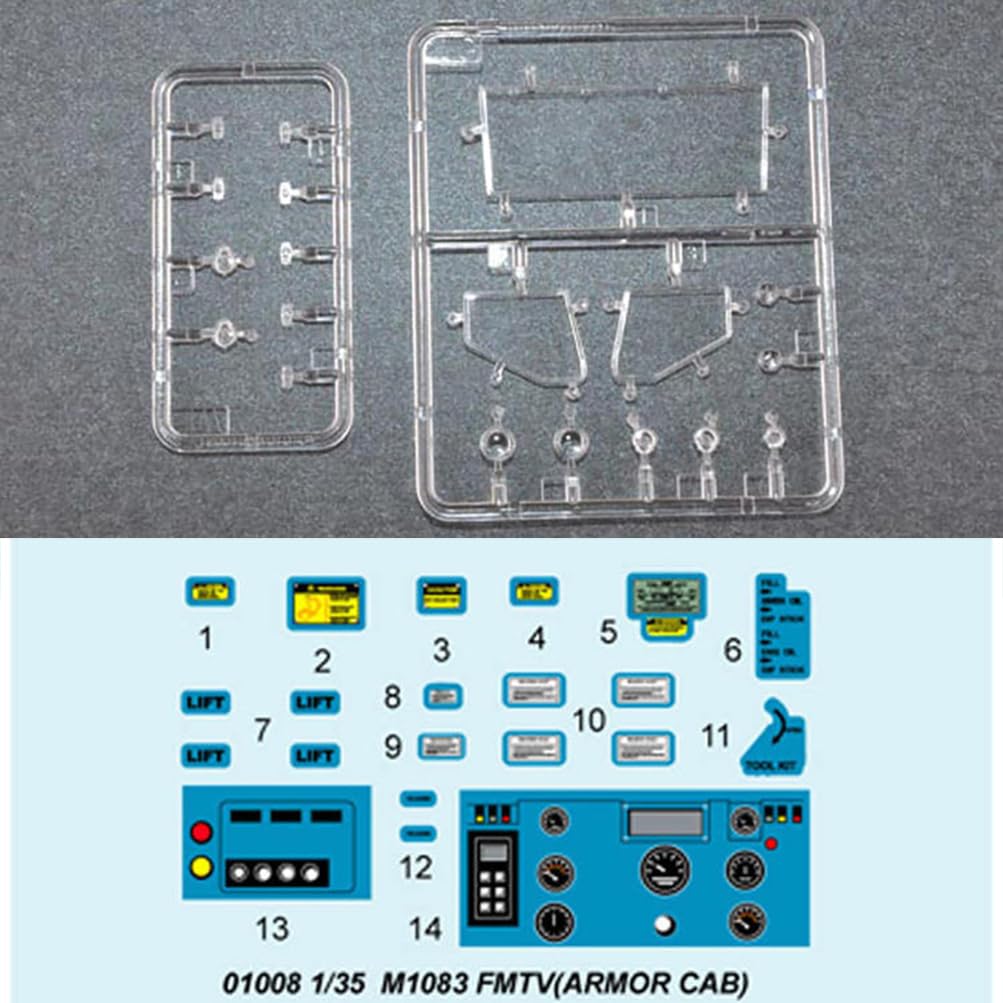 Trumpeter 01008, 1/35 Scale,  M1083 FMTV Armor Cab Military Truck Model Kit