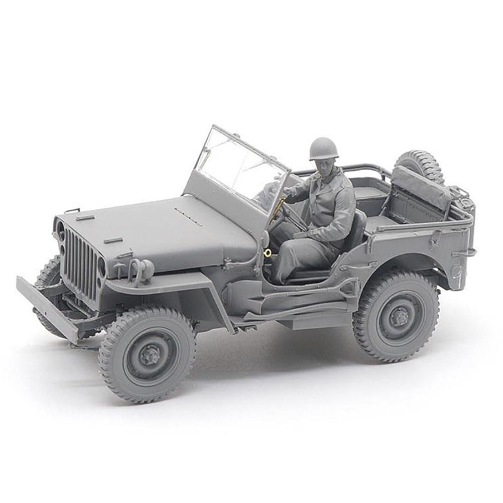 花田制造 TAKOM 2126 U.S. Army 1/4 Ton Utility Truck with 1/4 Ton Utility Trailer & MP Figure, 1/35 Scale Military Truck Model Kit