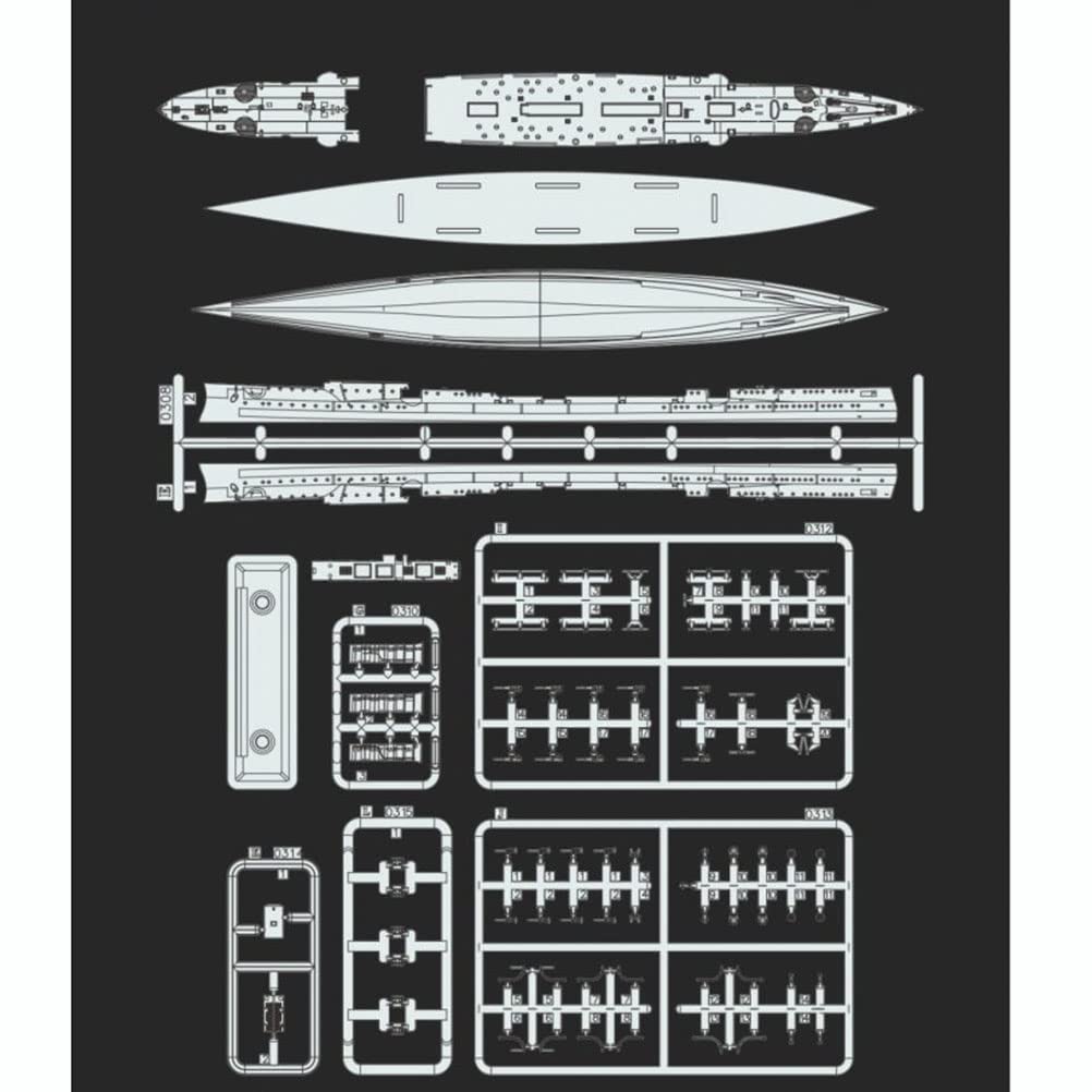 花田制造 FLYHAWK FH1306S 1/700 SMS Emden German Navy Cruiser Emden Plastic Model Kit