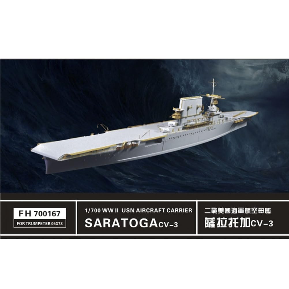 FLYHAWK FH700167 for Trumpeter 05378 1/700 WW2 USN Aircraft Carrier Saratoga CV-3 Photoetch Enhancement Parts Photoetch Set Etched Parts