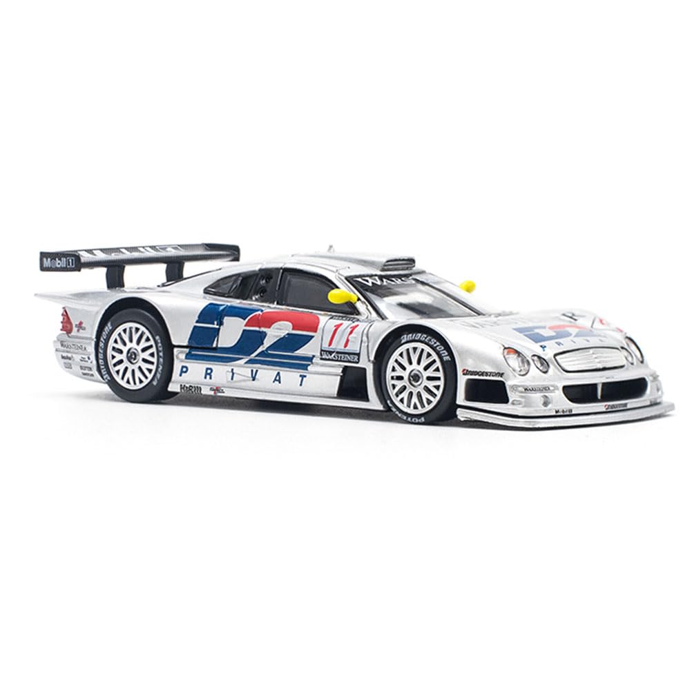 XCARTOYS CLK-GTR 1997 FIA GT Racing Car, S25-01, 1/64 Scale, D2 Design, Silver
