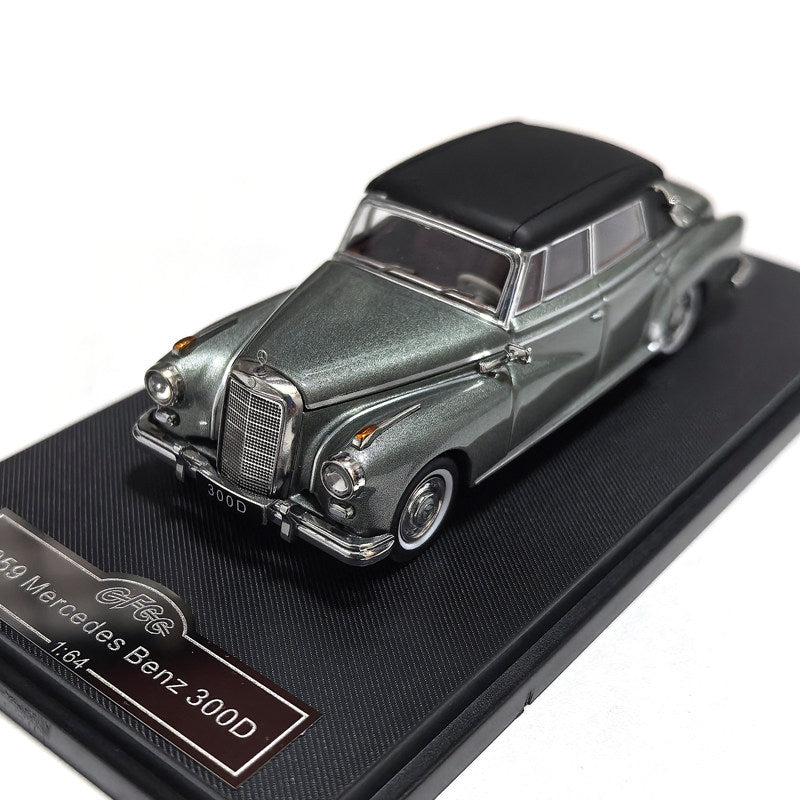 1959 Mercedes-Benz 300D Die-Cast Model Car, 1/64 Scale, grey