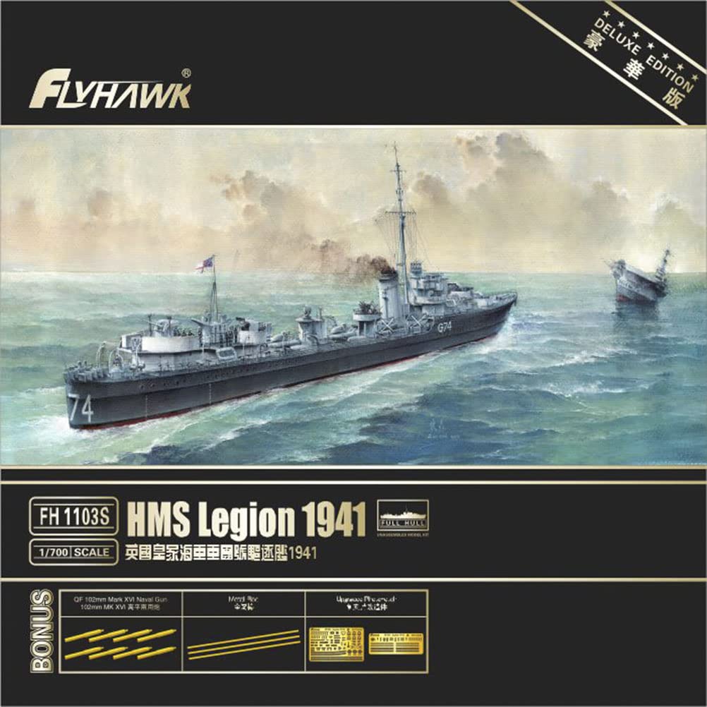 FLYHAWK FH1103S 1/700 HMS Legion 1941 British Navy Destroyer Deluxe Edition Plastic Model KIT