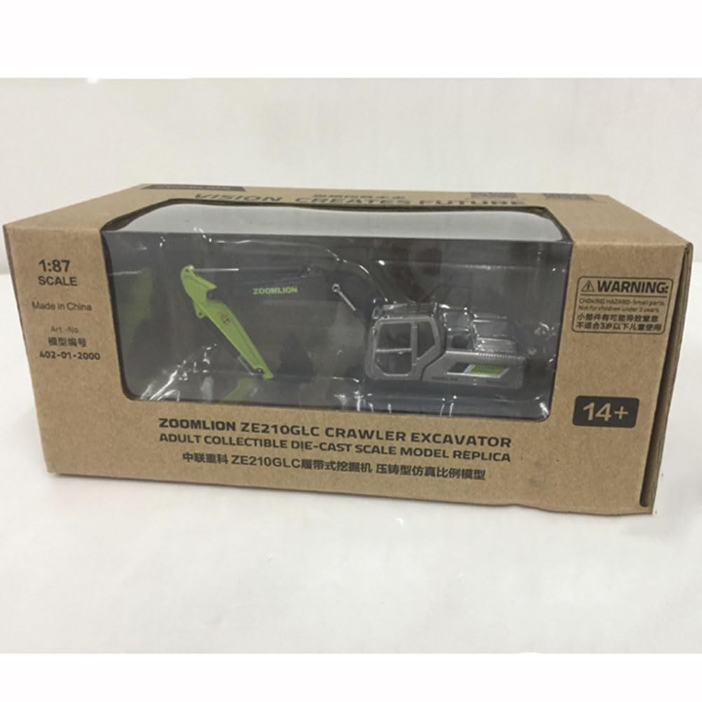1/87 Zoomlion ZE210GLC Crawler Excavator Diecast Model, Crawler Excavator Adult Collectible die-cast Scale Model Replica,Engineering Vehicle Diecast Model