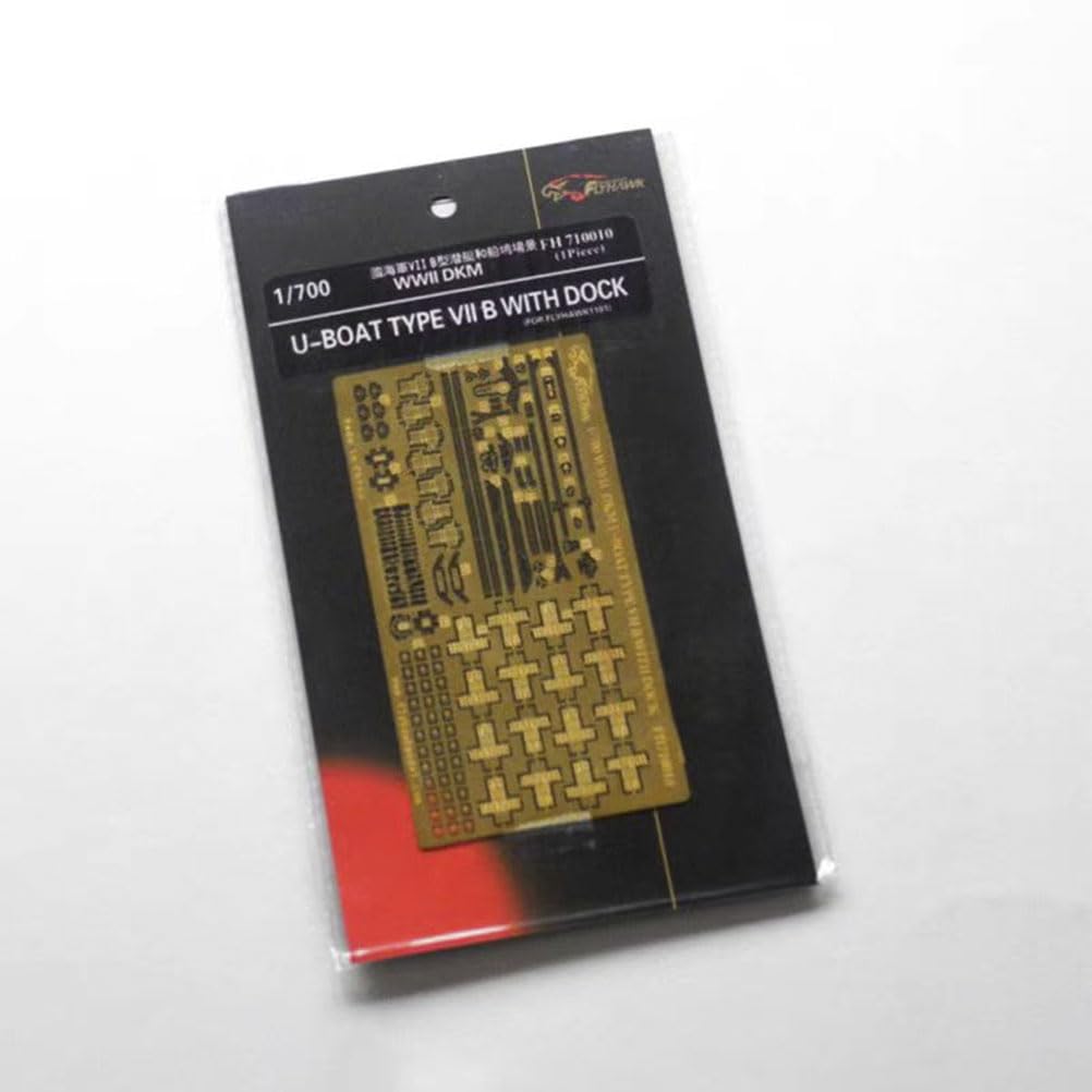 花田制造 FLYHAWK FH710010 1/700 WWII DKM U-Boat Type VII B with Dock Model Kit Photoetch Enhancement Parts Photoetch Set Etched Parts Battleship Model Kits Super Detail