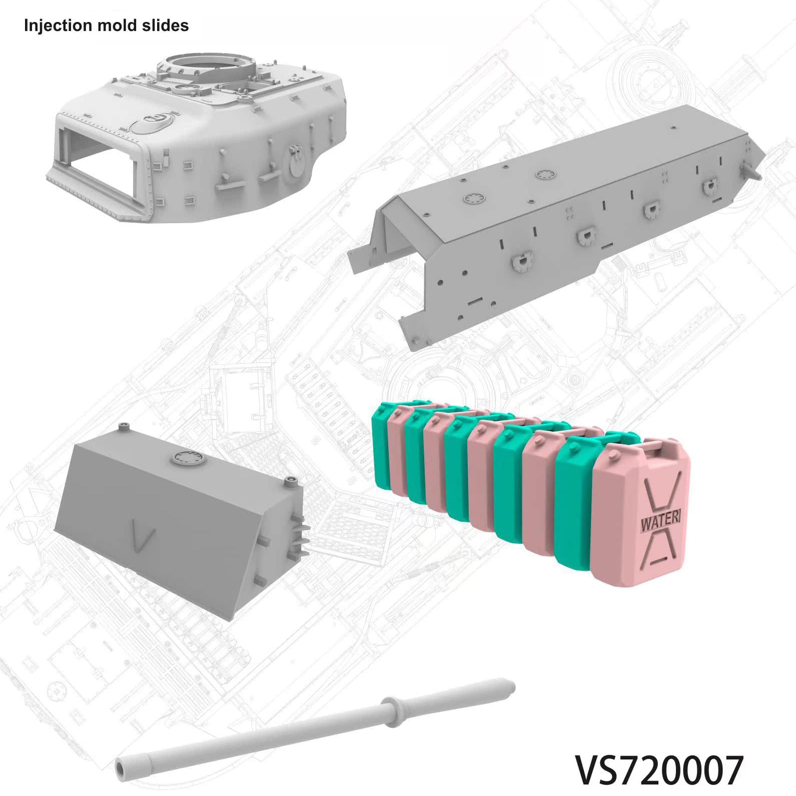 花田制造 VESPID Models VS720007 Centurion Tank Mk. 5/1 Royal Australian Armoured Corps (Vietnam War Version) Model kit 1/72 Scale,with Metal Barrel and PE Parts