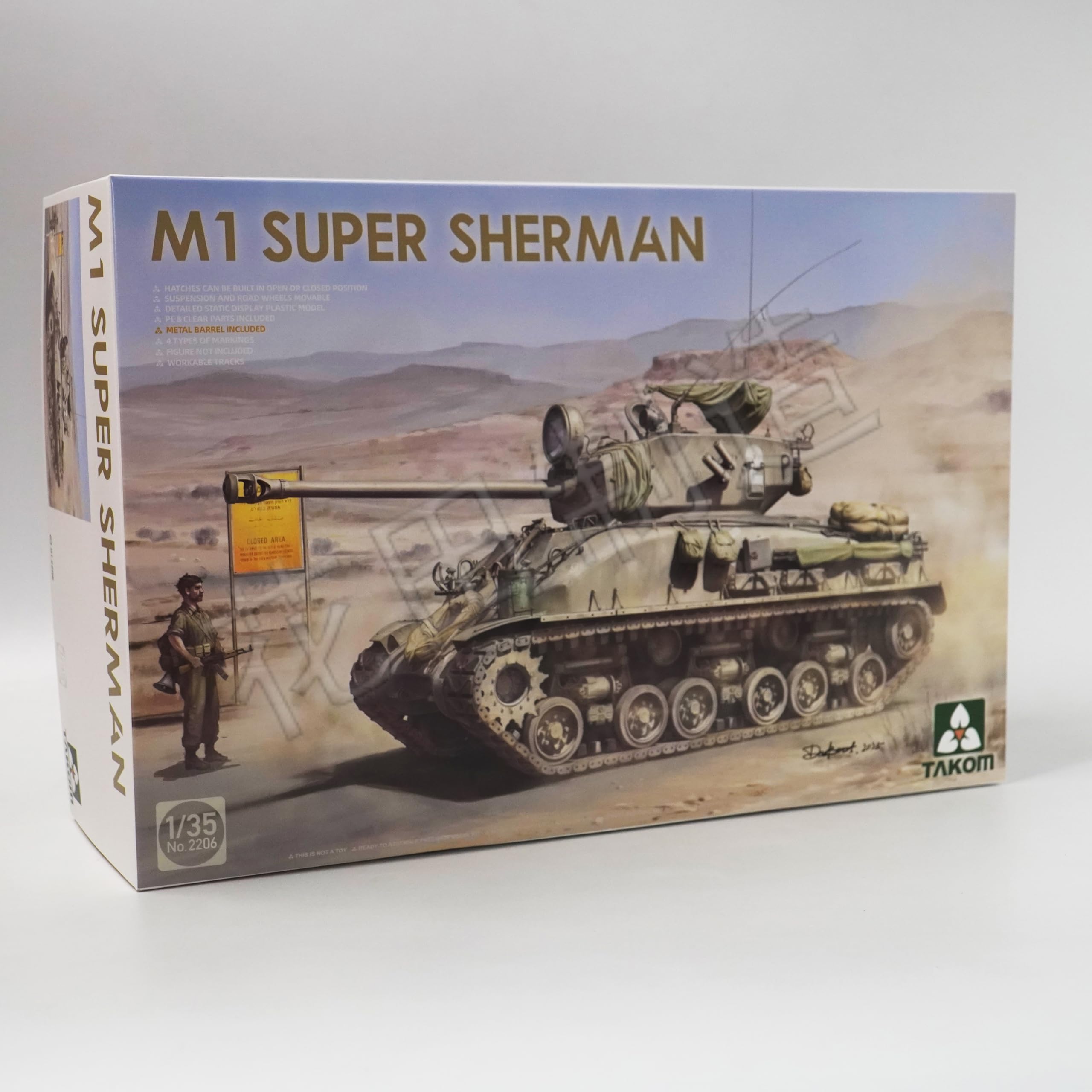 Takom 2206, 1/35 Scale,  M1 Super Sherman Tank Model Kit