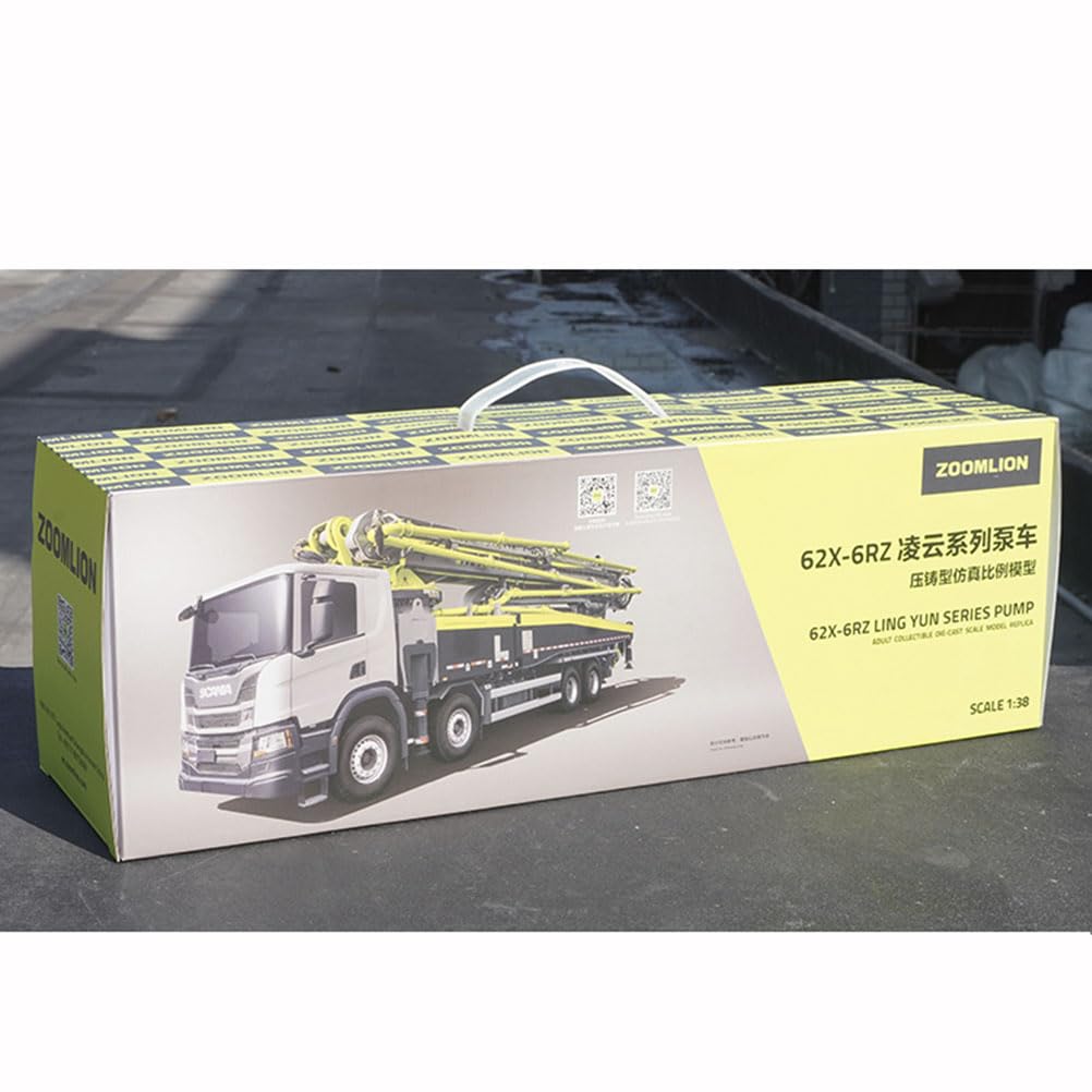花田制造 Zoomlion 1/38 Scale Diecast Model LING YUN Series Pump Engineering Vehicle,Adult Collectible DIE-CAST Scale Model Replica