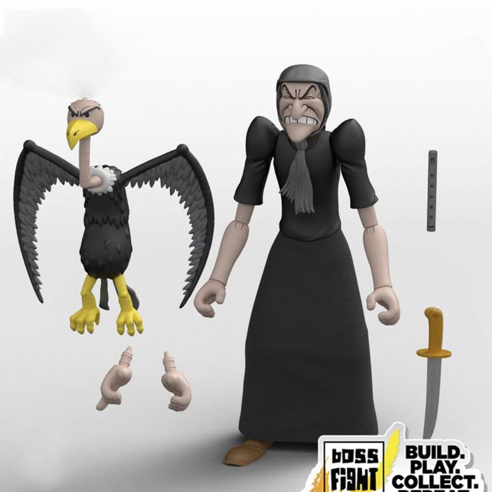花田制造 Popeye Classic Sailor 1:12 Scale Action Figure Model, 6in, Movable, Multicolor,Villain Character with Winged Pet