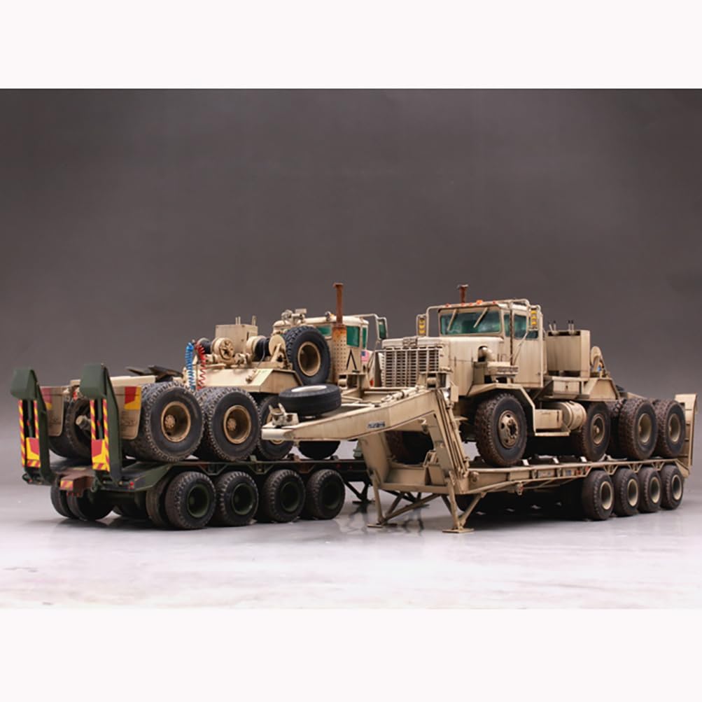 花田制造 Hobby Boss M911 C-HET with M747 Semi-Trailer Military Truck Model Kit, 1:35 Scale,Tank Model