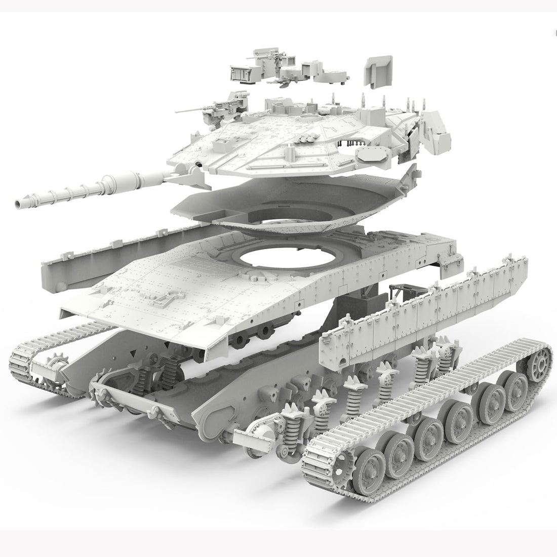 花田制造 Meng 72-006 1/72 Scale Israeli Main Battle Tank Merkava Mk.4M Model Kit w/Trophy Active Protection System