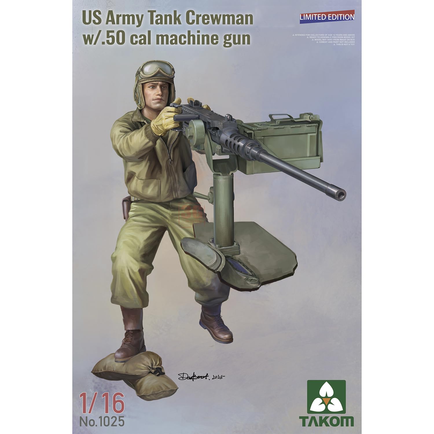 花田制造 Takom 2205W Sherman 2 Box Tank Model Kit Set, 1/35 Scale M4A1(76W) HVSS and M1 Super Sherman with 1/16 Scale Tank Crewman Figure, Limited Edition Military Model