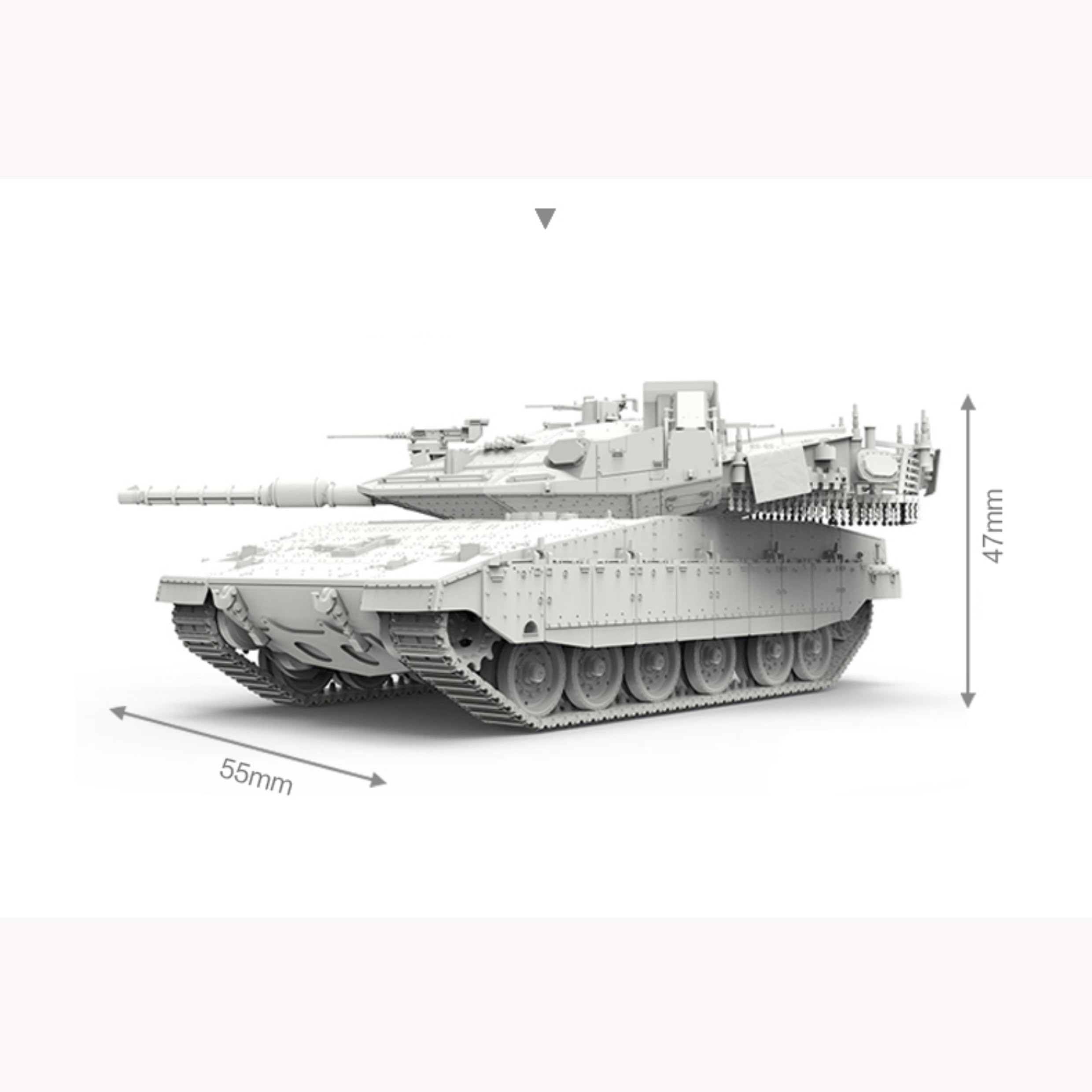 花田制造 Meng 72-006 1/72 Scale Israeli Main Battle Tank Merkava Mk.4M Model Kit w/Trophy Active Protection System