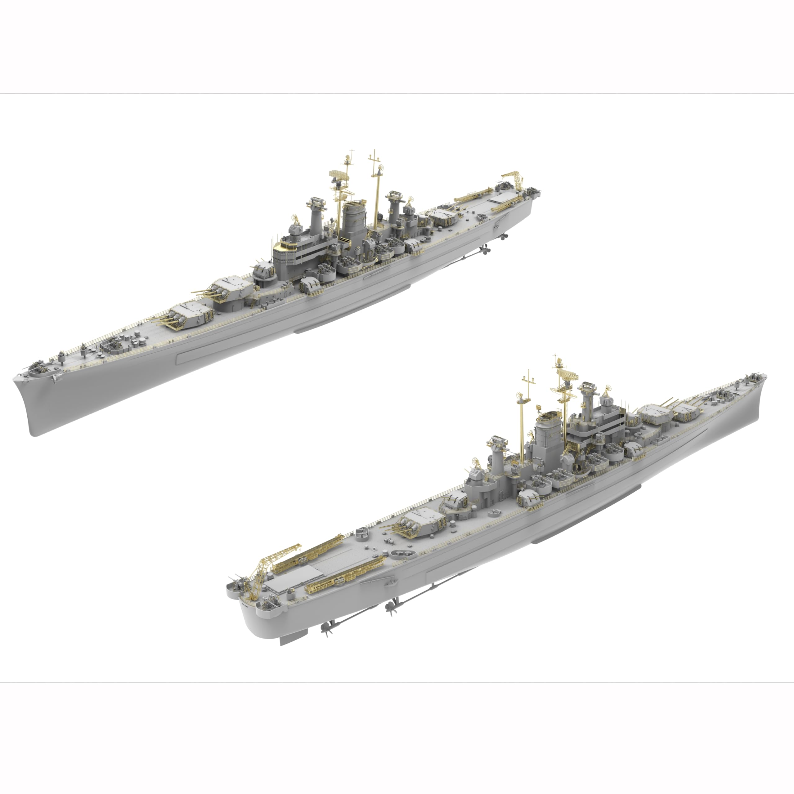 花田制造 VERYFIRE VF700907DX USS Des Moines CA-134, 1/700 Scale U.S. Navy Heavy Cruiser Model Kit with Photo-Etched Parts, Military Ship Building Set
