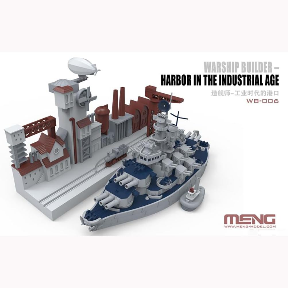 花田制造 Meng Warship Builder Harbor in The Industrial Age Plastic Model Kit, WB-006