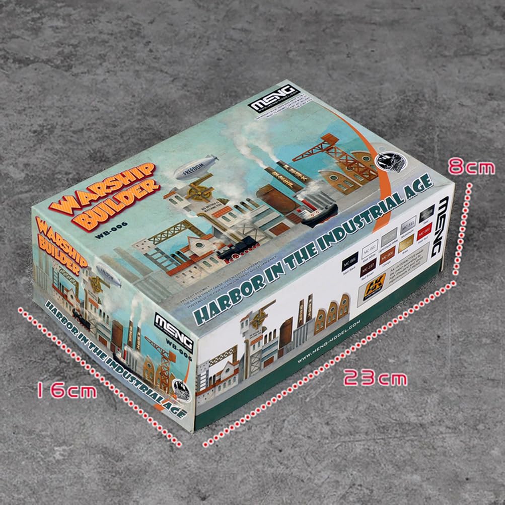 花田制造 Meng Warship Builder Harbor in The Industrial Age Plastic Model Kit, WB-006