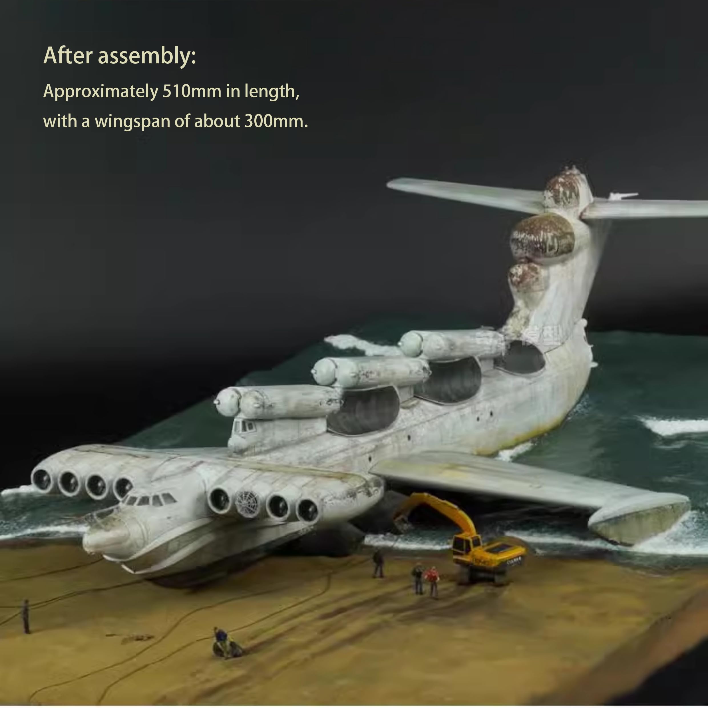 花田制造 Takom 3002 LUN-Class Ekranoplan 1/144 Scale Static Display Model Kit,Clear Parts Included