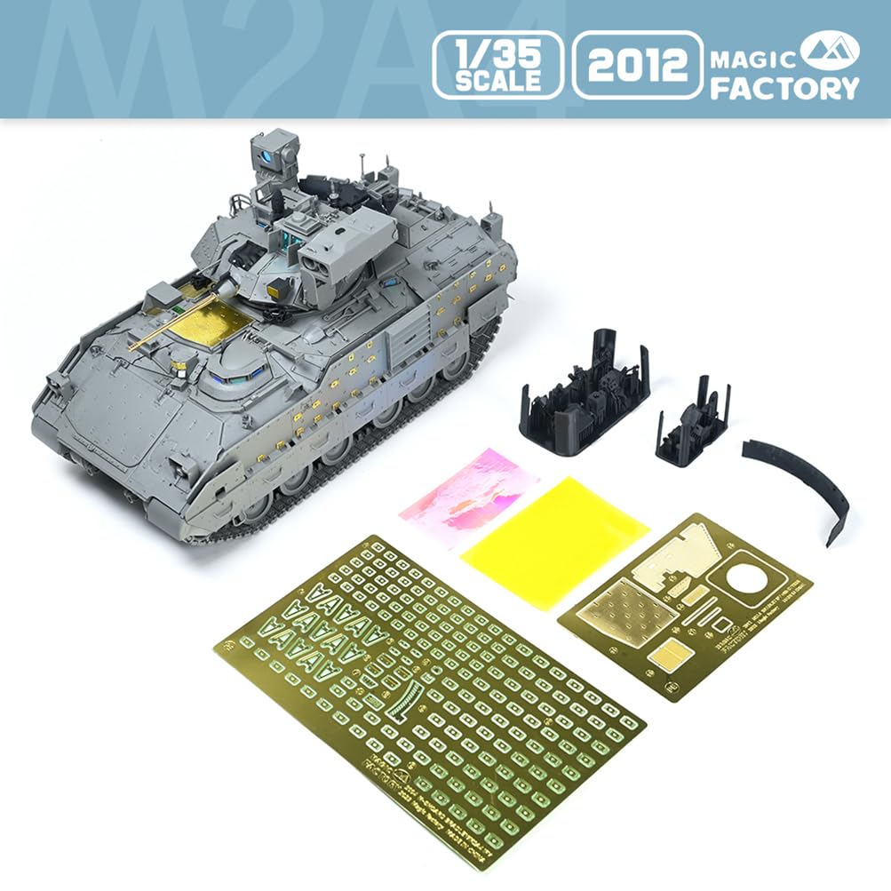花田制造 Magic Factory 1/35 Scale M2A4 Bradley IFV with CVTESS Model Kit, Military Vehicle, Detailed Assembly Parts, 2012