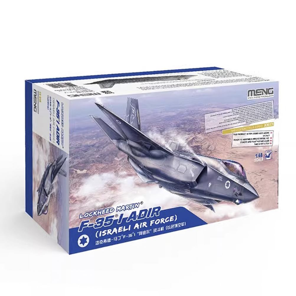 Meng LS-018 F-35 I ADIR Israeli Air Force 1/48 Scale Model Aircraft Kit, Military Aviation Display, Lockheed Martin