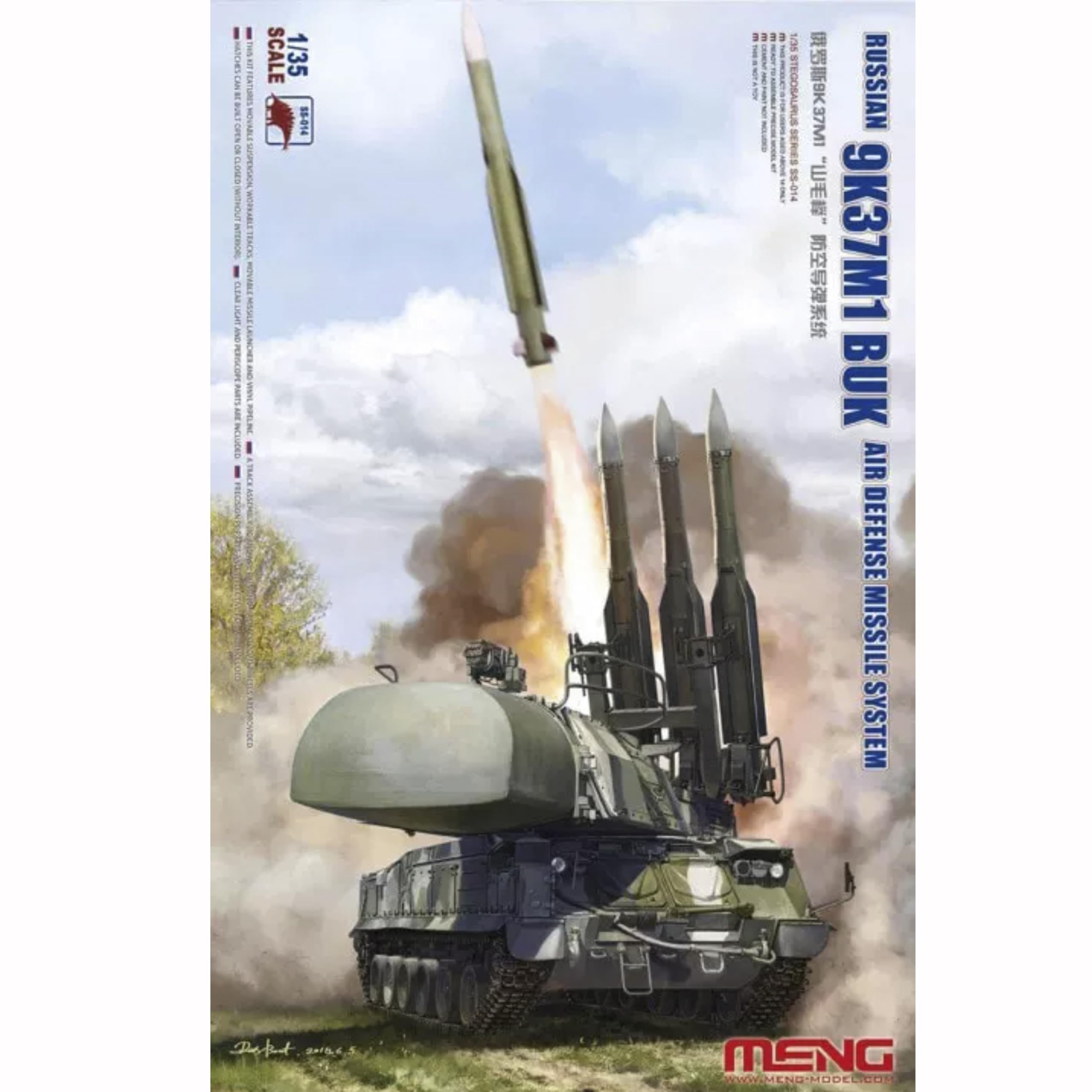 Meng SS-014 Russian 9K37M1 BUK Air Defense Missile System, 1/35 Scale Military Model Kit