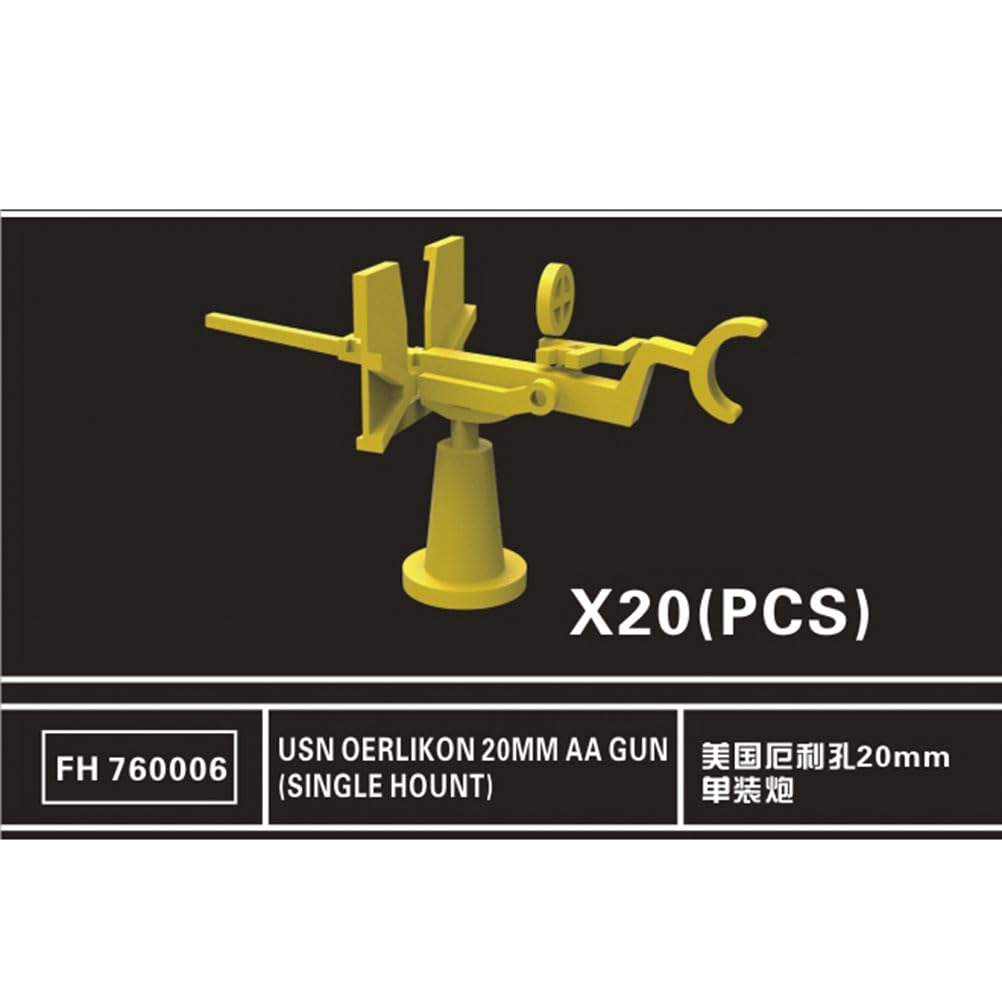 花田制造 FLYHAWK FH760006 USN OERLIKON 20MM AA Gun (Single HOUNT) Photoetch Enhancement Parts Photoetch Set Etched Parts