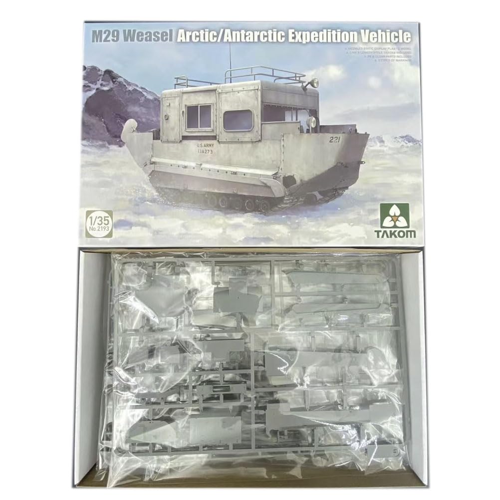 花田制造 Takom No. 2193 M29 Weasel Arctic/Antarctic Expedition Vehicle, 1/35 Scale Model Kit