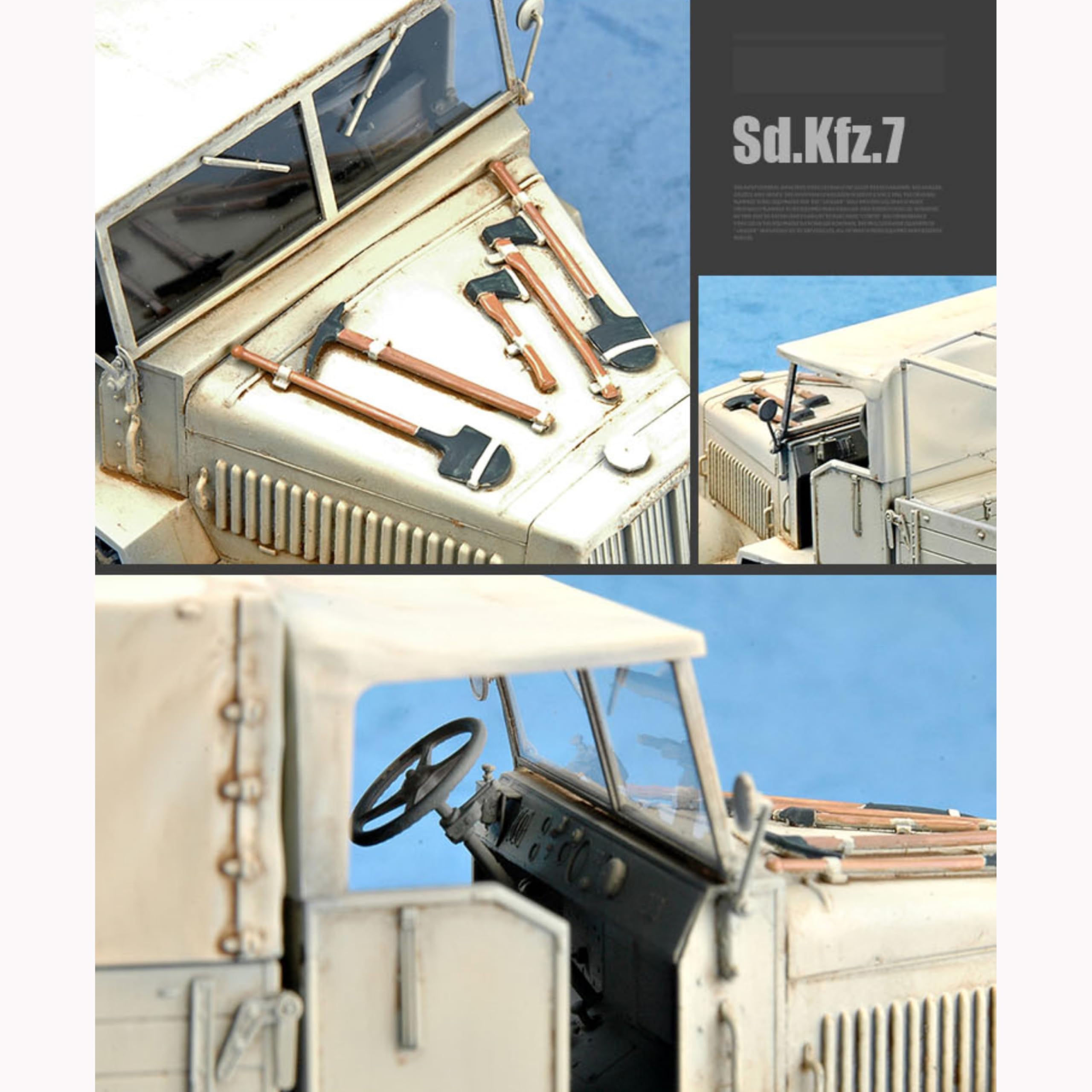 Trumpeter 01507 1/35 Scale,,German Sd.Kfz.7 KM m11 Military Transport Vehicle Model Kit,  Late Version