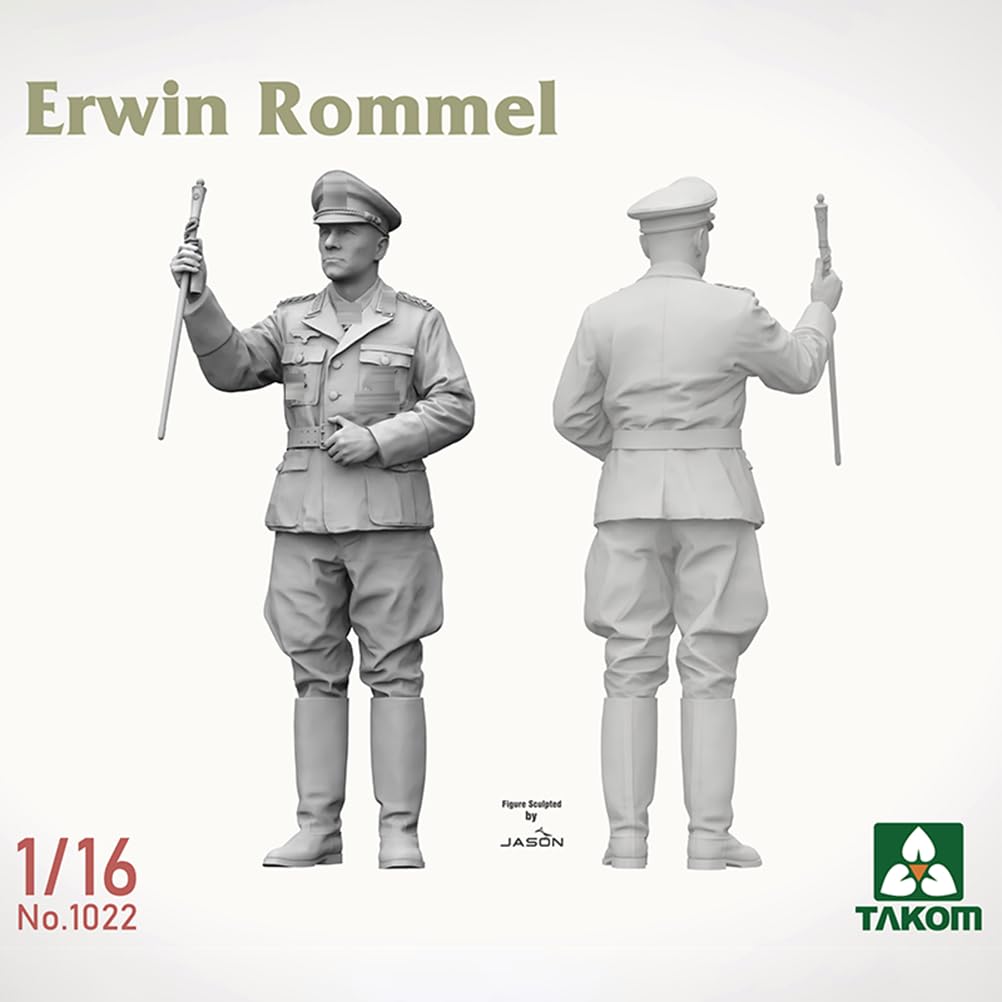花田制造 TAKOM No.1022 Erwin Rommel (Full Body) 1/16 US WWII Uniform Model Kit Limited Edition