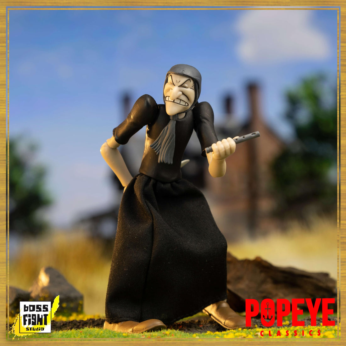 花田制造 Popeye Classic Sailor 1:12 Scale Action Figure Model, 6in, Movable, Multicolor,Villain Character with Winged Pet