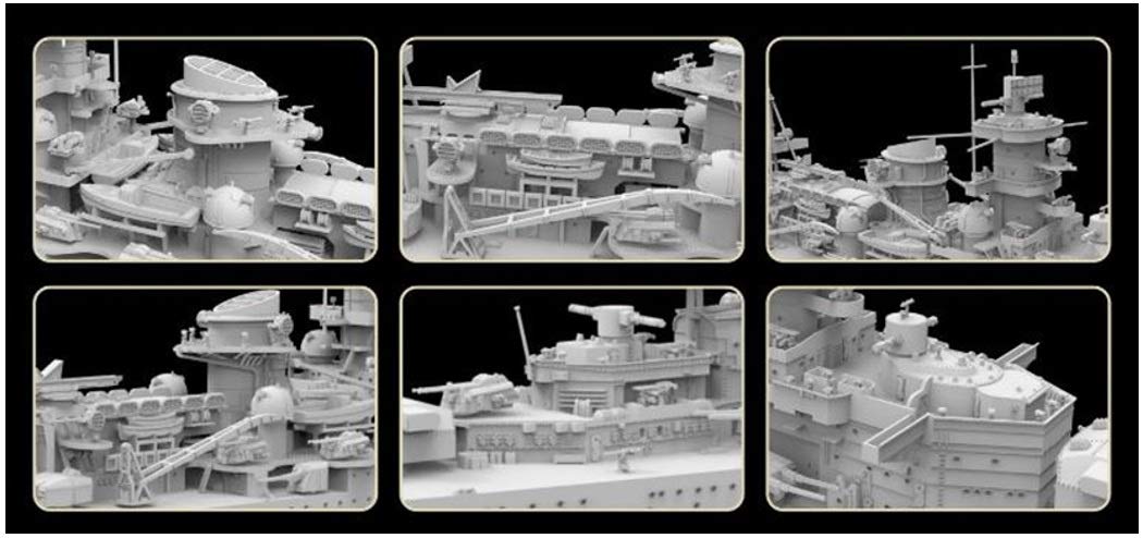 Flyhawk FH1147S 1/700 German Battleship SCHARNHORST 1940 Deluxe Edition Plastic Model Kit
