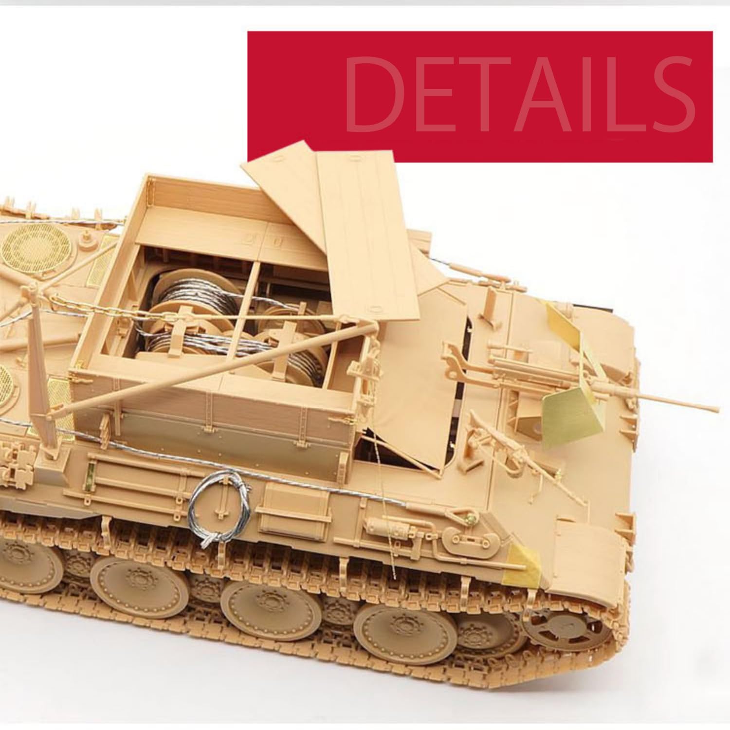 花田制造 Meng SS-015 Sd.kfz 179 German Bergepanther Ausf.A Military Tank Model Kit, 1/35 Scale, Stegosaurus Series