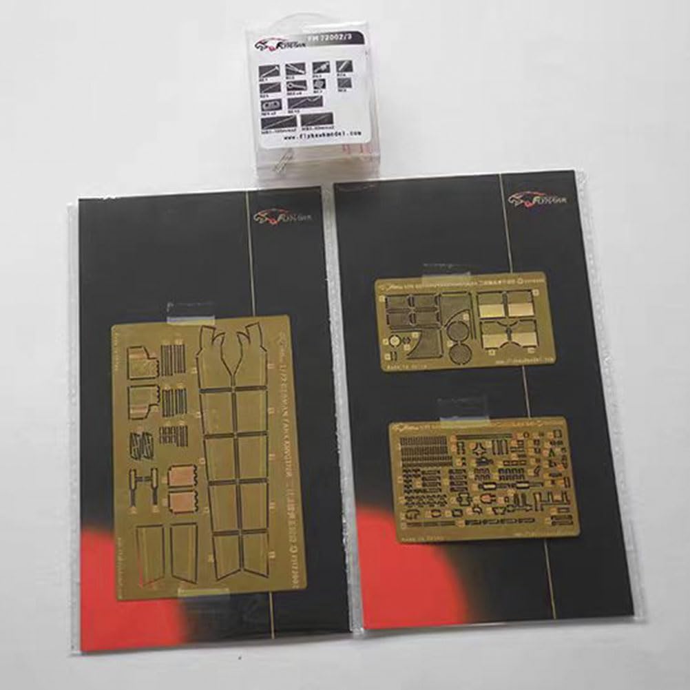 花田制造 FLYHAWK German Sd.Kfz.182 KINGTIGER (Henschel Production) FH72002 (3PCS) for Dragon 7240/7361/7362/7236 Photoetch Enhancement Parts Photoetch Set Etched Parts Tank Model Kits Super Detail