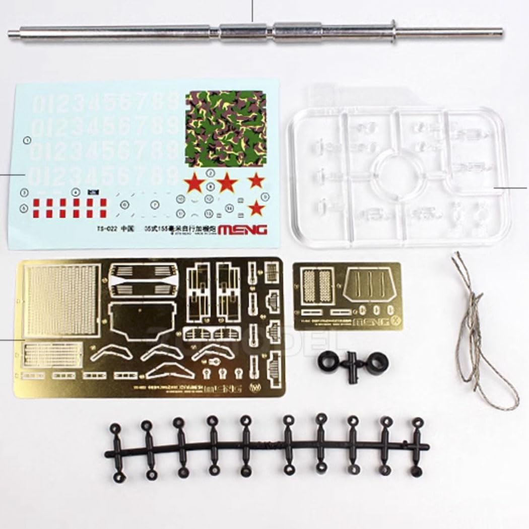 花田制造 Meng 1/35 Scale Chinese PLZ05 155mm Self-Propelled Howitzer Military Model Kit, TS-022