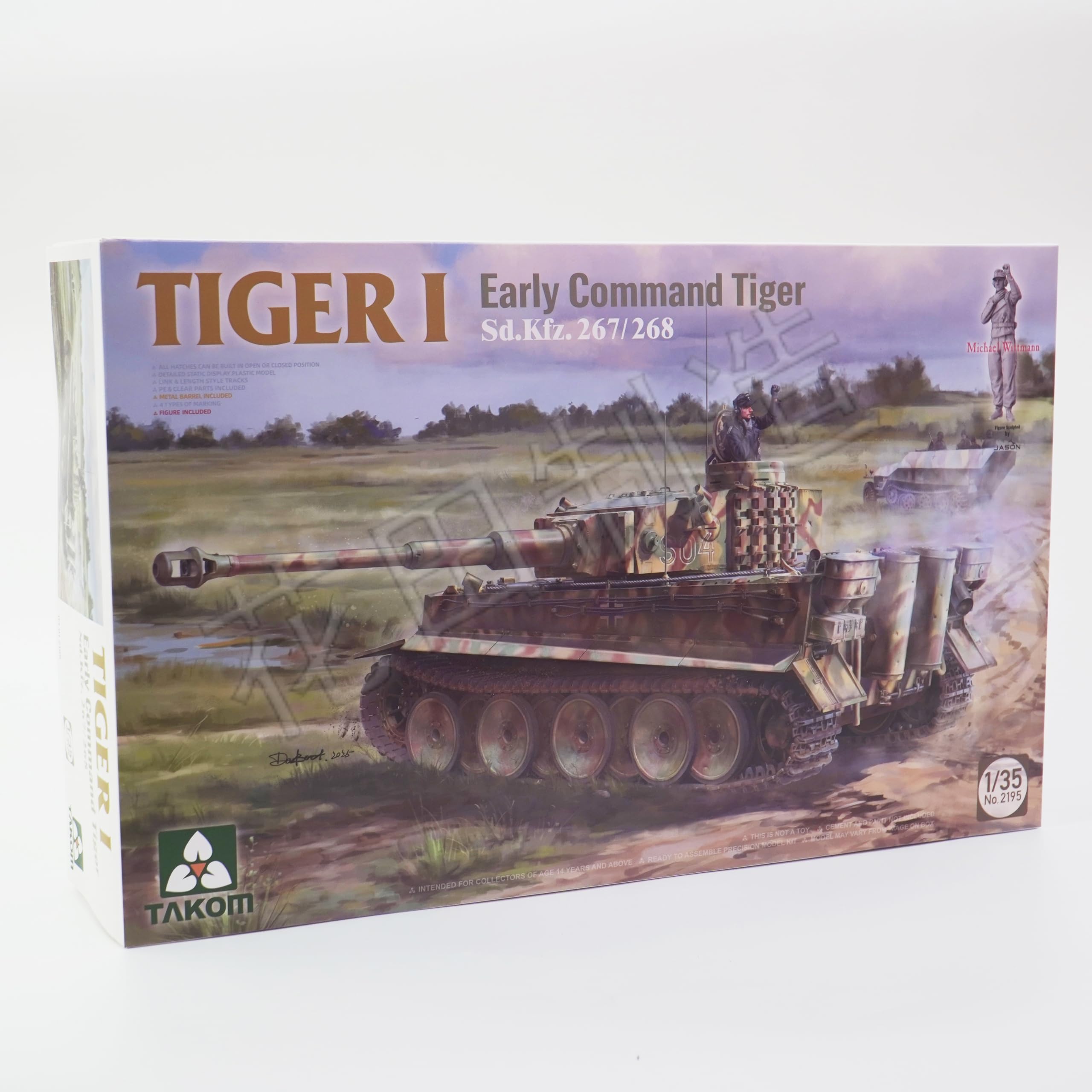 Takom 2195, 1/35 Scale ,Tiger I Early Command Sd.Kfz. 267/268 Model Kit