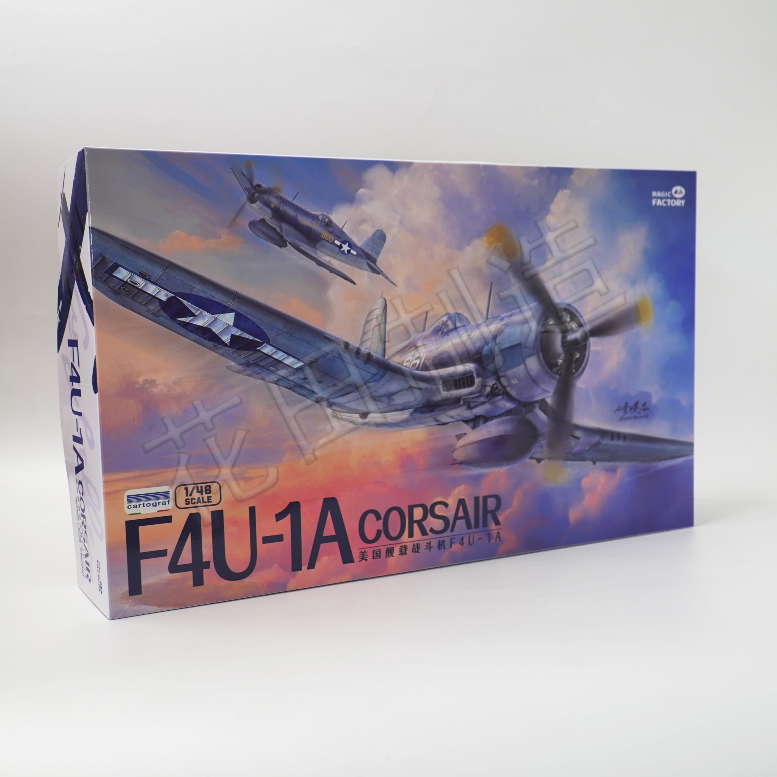 花田制造 Magic Factory 5003 F4U-1A Corsair Model Kit, 1/48 Scale Military Aircraft, Plane Model