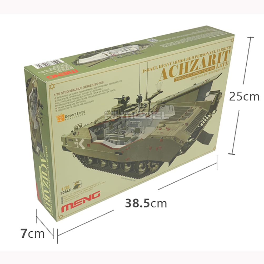 花田制造 Meng SS-008 1/35 Scale Israel Achzarit Heavy Armored Personnel Carrier Late Model Kit, Desert Eagle Series