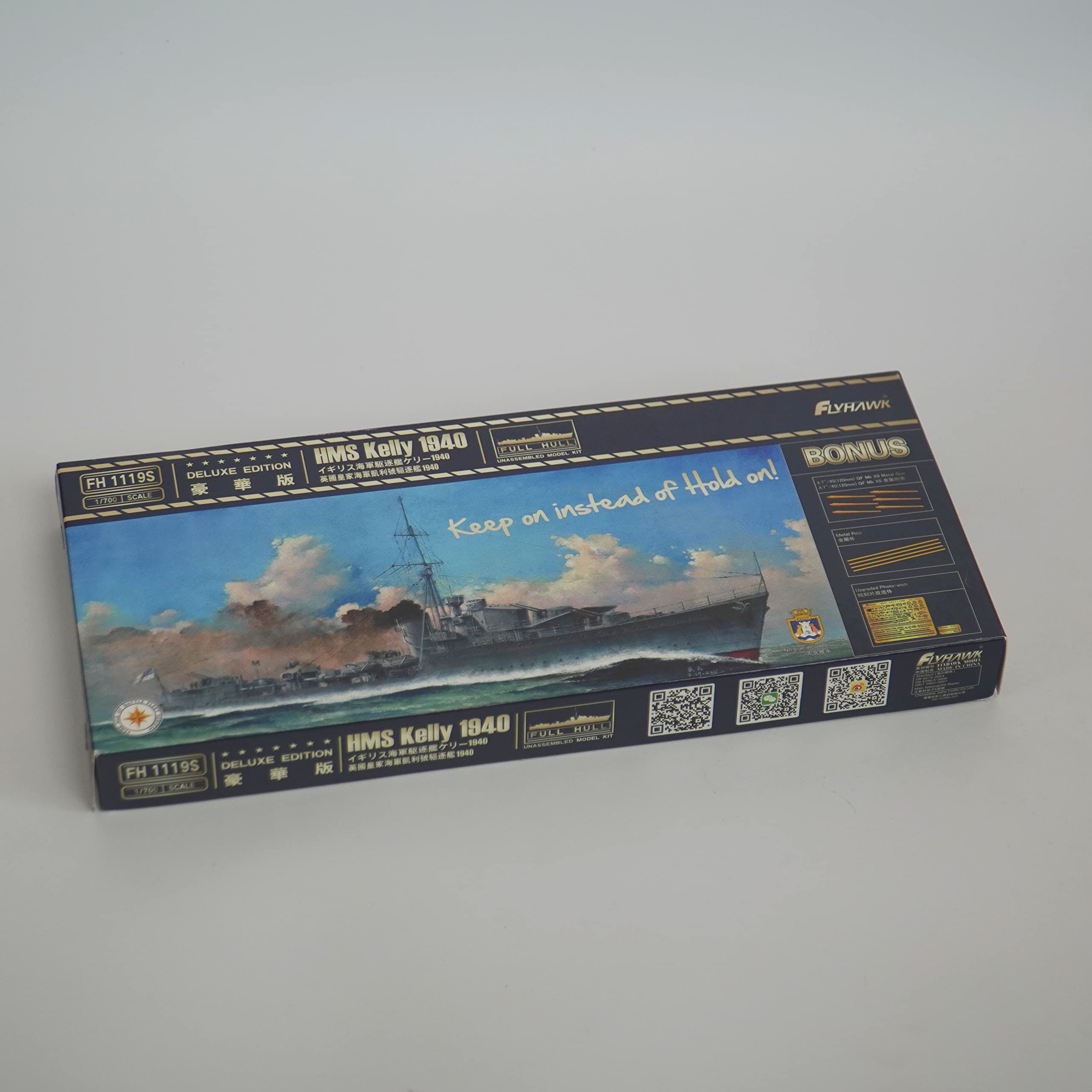 Flyhawk Model FLYHAWK 1/700 British Navy HMS KELLY 1940 Deluxe Edition Plastic Model FH1119S