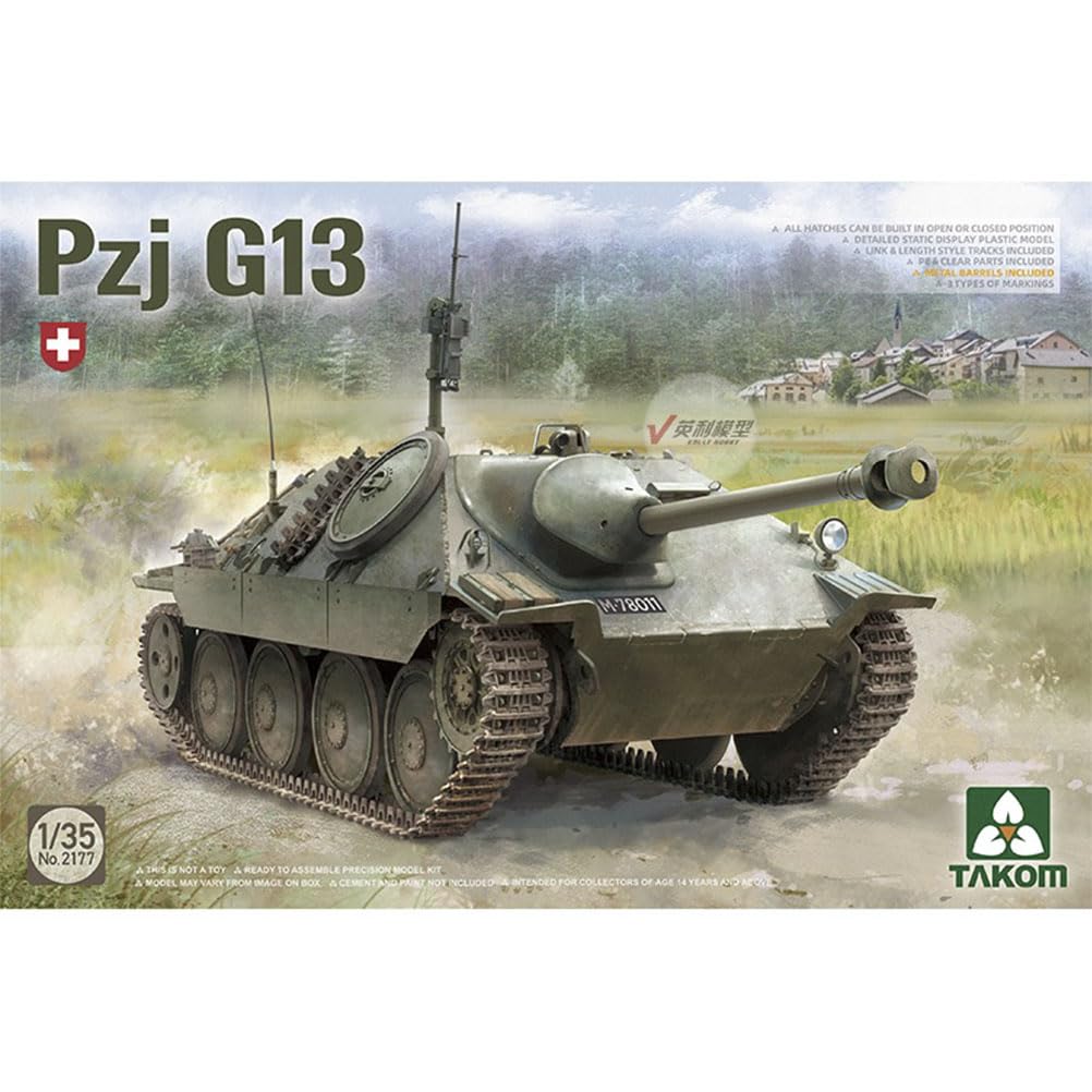 Takom No.2177 1/35 Scale Pzj G13 Swiss Tank Model Kit