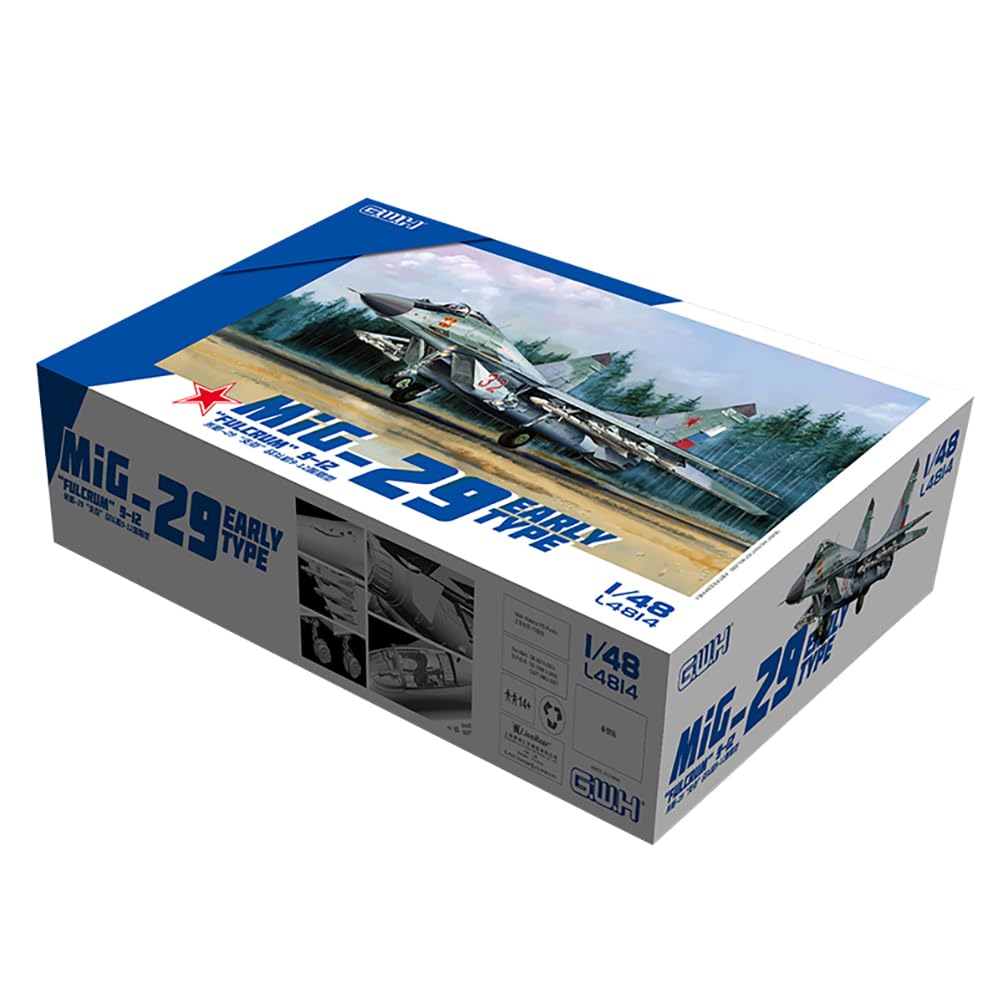 花田制造 G.W.h L4814 MIG-29 Early Type Fulcrum 9-12 Model kit ，1/48 Scale Military Fighter Aircraft
