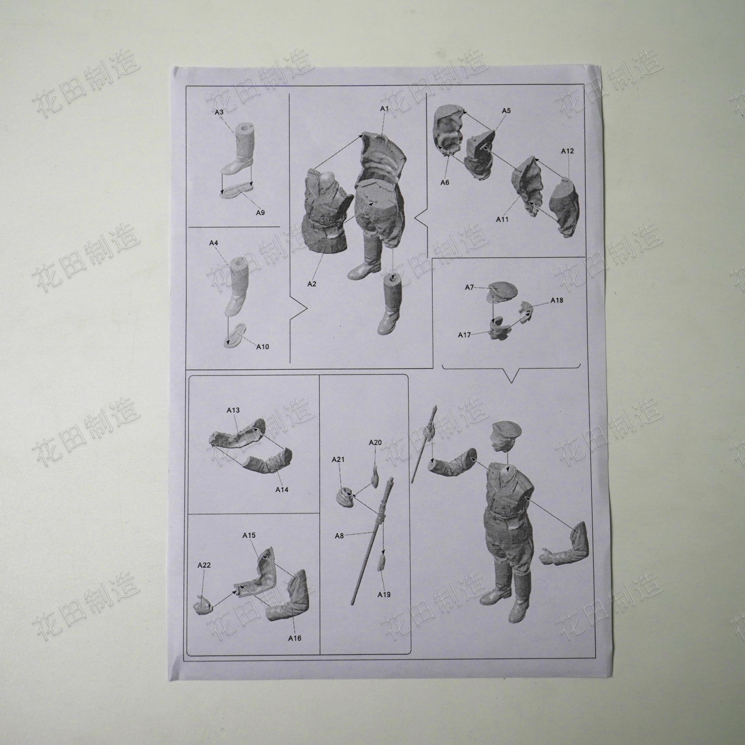 花田制造 TAKOM No.1022 Erwin Rommel (Full Body) 1/16 US WWII Uniform Model Kit Limited Edition