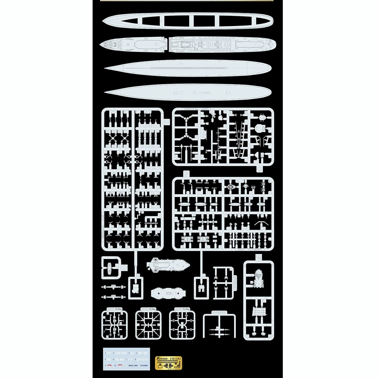 FLYHAWK FH1103S 1/700 HMS Legion 1941 British Navy Destroyer Deluxe Edition Plastic Model KIT